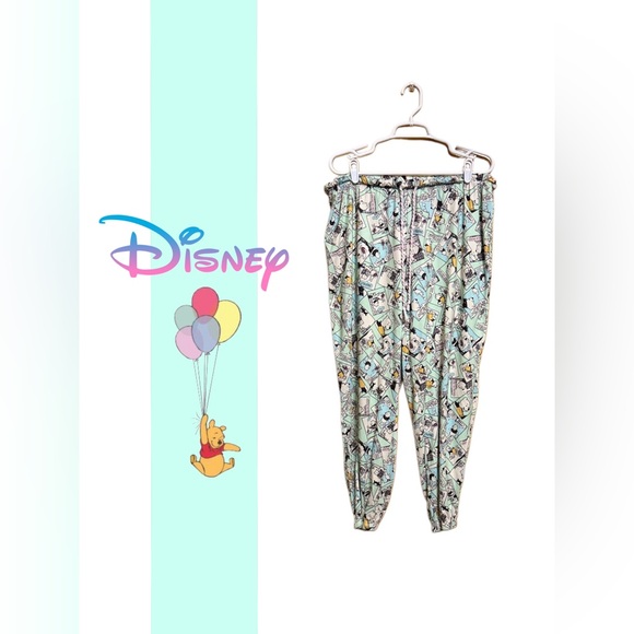Disney Winnie the Pooh Comic Print Pajama / Lounge Pants XL 16/18 – Like New - Picture 1 of 4